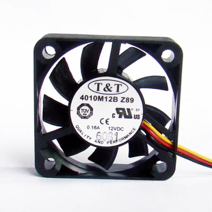 Z89 4010 12V 台湾T&T 4cm风扇 4010M12B 0.16A 3线风扇 CooNong