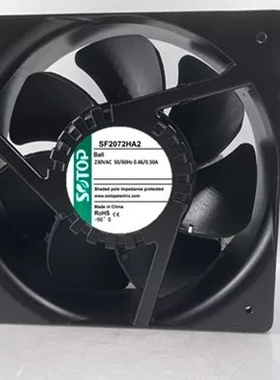 全新SOTOP顶源 SF2072HA2B AC220V 20572 0.46/0.50A机柜散热风扇