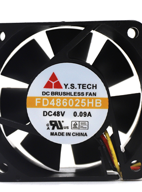 元山 Y.S.TECH FD486025EB/HB 6025 60*25MM DC48V散热 风扇