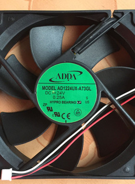 AD1224UX-A73GL 3线ADDA 24V 0.25A 1202512CM变频器风扇