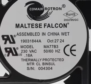 ROTRON MR77B3 230V 30W散热风扇 17250 全新进口墨西哥COMAIR