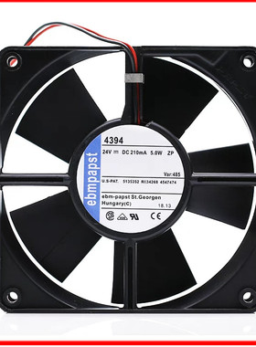 德国PAPST MULTIFAN 4394 24v 5w 12032 变频器带插片风扇