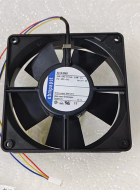 德国ebmpapst 4314 GMS 12032 DC24V 2.6W 3线 12CM测速散热风扇