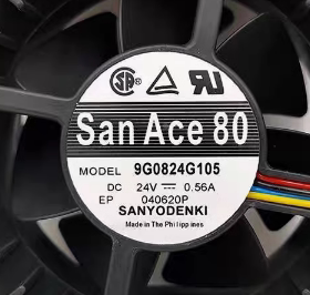 Sanyo/三洋 9G0824G105 8038 24v0.56A 8厘米 4线pwm控速风扇