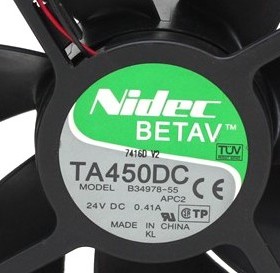 Nidec BETAV TA450DC B34978-55 24V 0.41A 12cm 变频器风扇