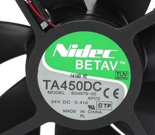 Nidec BETAV TA450DC B34978-55 24V 0.41A 12cm 变频器风扇