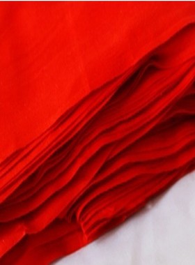 红色棉布喜事用布寺庙佛堂大红布全棉纯棉布料红包袱布/幅宽75CM