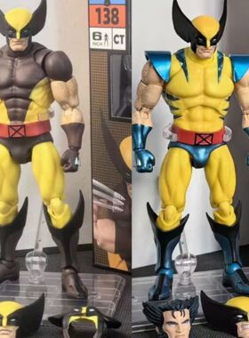 mafex096漫画版138#棕色金刚狼CT厂罗根经典战衣漫威可动手办模型