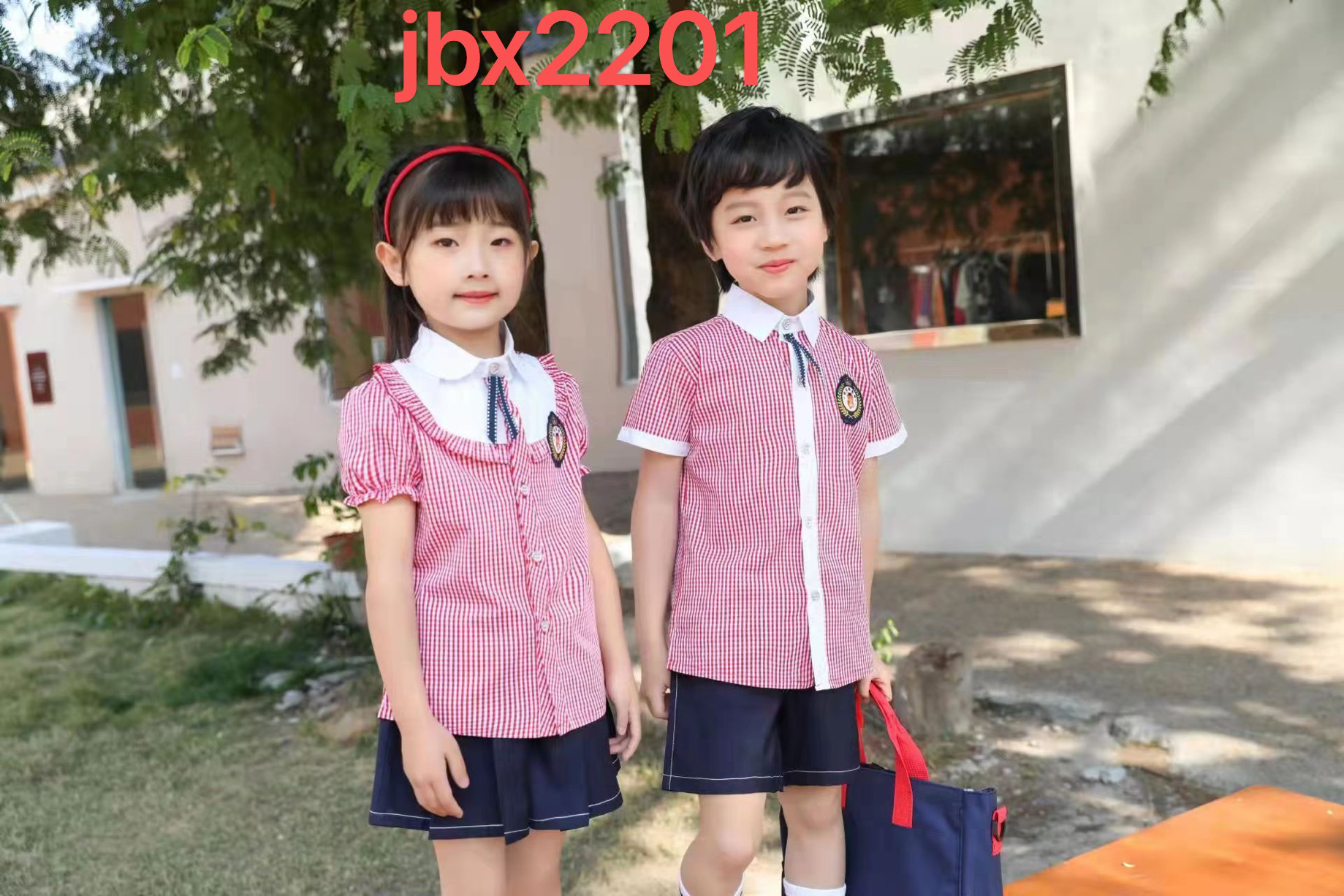 JBX新款幼儿园园服六一男女童表演服合唱演出服夏季短袖运动套装