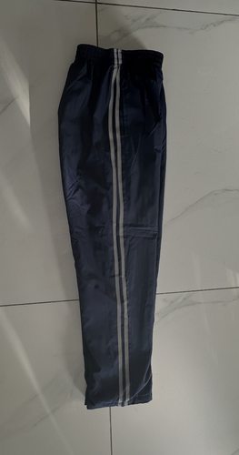 JR秋冬新款校服裤子冲锋裤藏蓝色银灰色反光条双层保暖摇粒绒内里