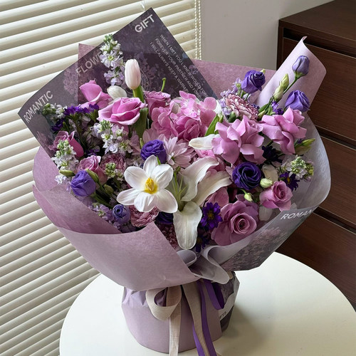 油画氛围艺术纸鲜花包装纸