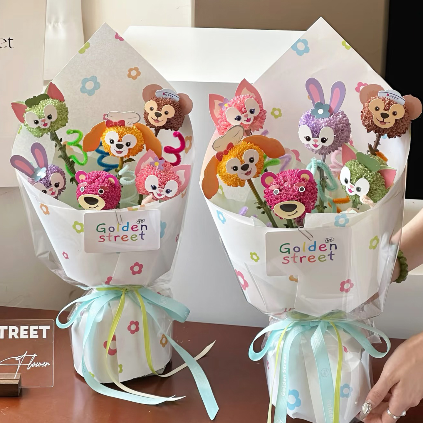 六一儿童节花束包装纸波点包花纸