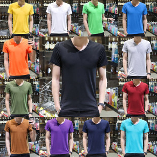 打底跑步小衫 T恤男军绿色修身 清仓9.9 摆地摊便宜短袖 活动训练短袖