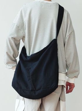 帆布包大容量单肩包慵懒风森系女斜挎包日系休闲邮差包男学生书包