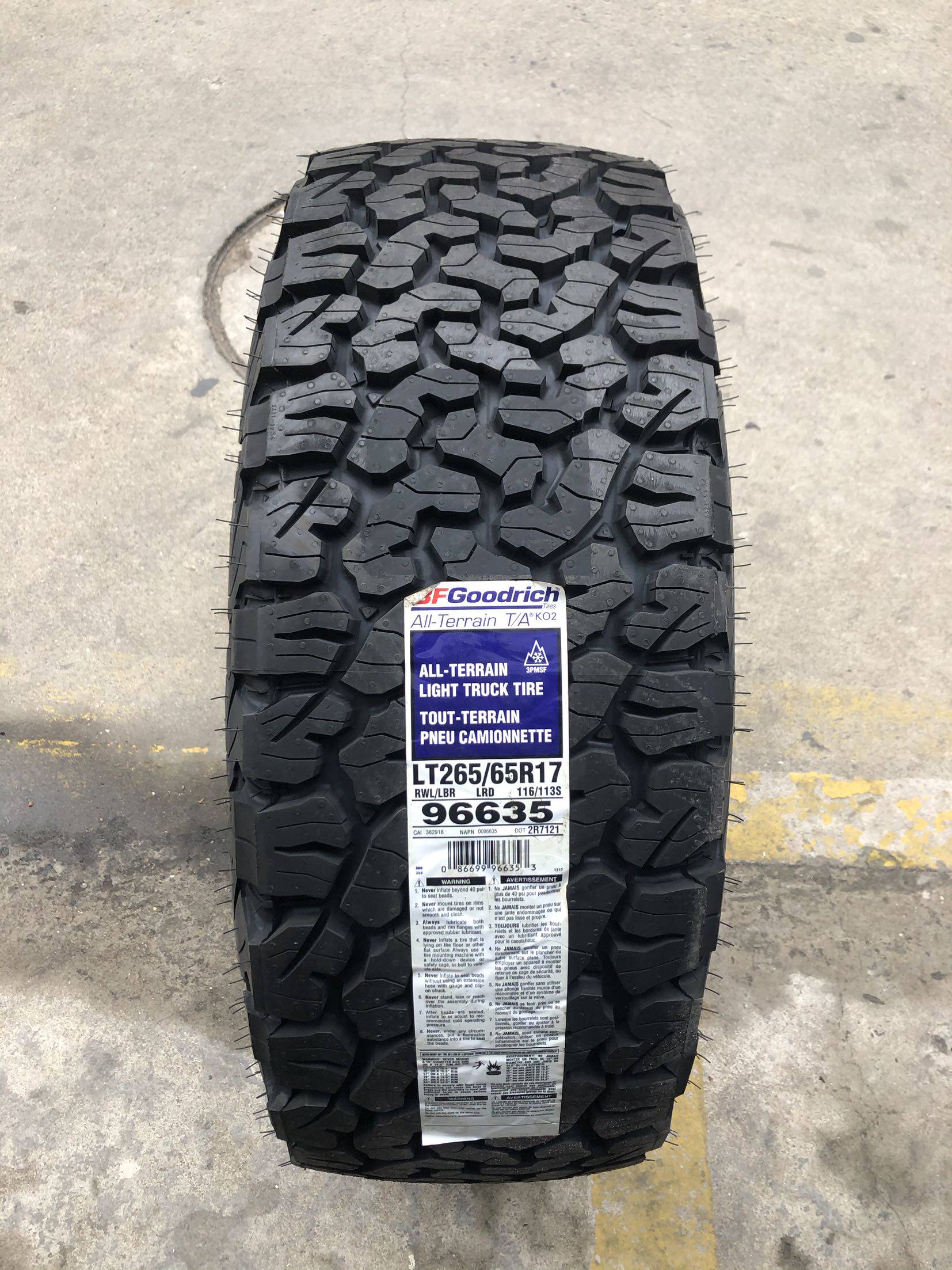 促销 百路驰 at越野胎 ko2 全路况胎 315/70r17  325/60r20 泥地