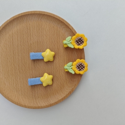 向日葵星星婴幼儿发夹宝宝可爱儿童发饰夹子发卡头饰
