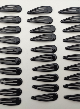 5cm黑色滴油bb夹丸子头卡子碎发夹小边夹侧边成人儿童发饰