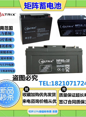 MATRIX矩阵蓄电池NP17-12 12AH17AH24AH38AH65AH100AH120AH150AH