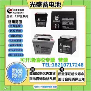 光盛蓄电池GS系列12V65AH1712AHAH24AH38AH100AH120AH机房UPS电源