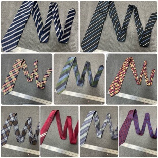 vintage中古领带真丝巴洛克复古男士休闲商务英伦斜纹学院风手打