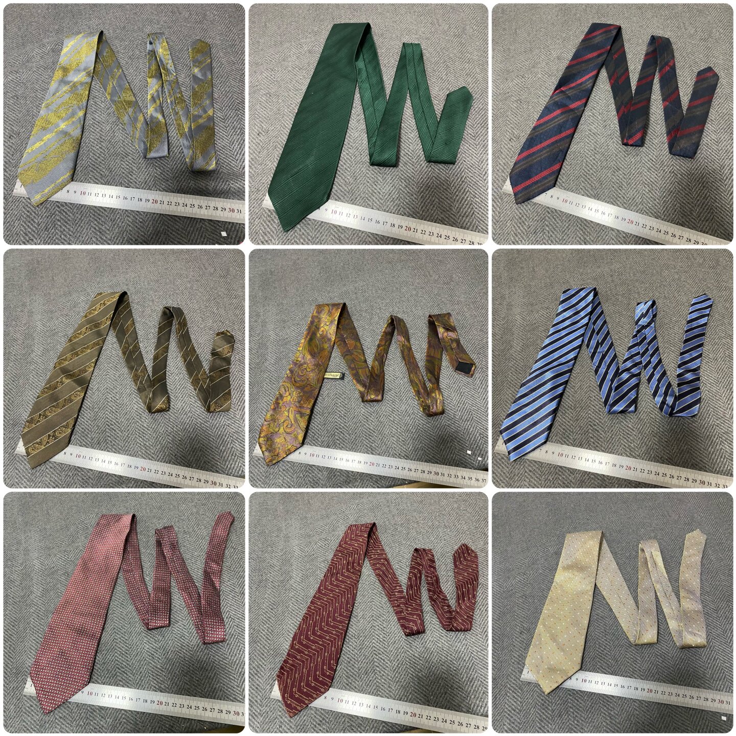 vintage中古领带真丝日制复古休闲商务英伦条纹学院风西装领带