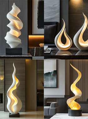 轻奢雕塑摆件现代简约抽象客厅玄关高级感创意装饰品ins风家居