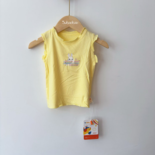 南南的瓜｜小兔子背心90-130女童莫代尔无袖花边透气卡通夏季甜美