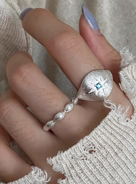 手工雕金工艺超闪小众设计戒指