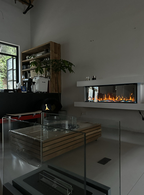 定制法洛塔仿真火电子壁炉欧式法式现代风格纯内嵌入3d壁挂式壁炉