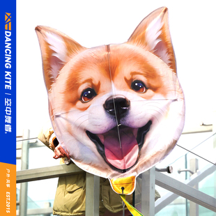 新款风筝网红卡通柯基微风易飞高档手持线轮盘小儿童大人专用