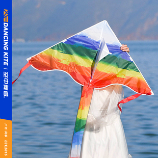 潍坊风筝大人专用彩虹新款儿童成人网红微风易飞风筝初学者风筝