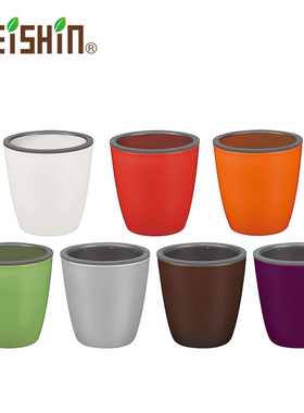 诚信SEISHIN 桌面花园Ⅳ缤纷小花杯 懒人烤漆自浇吸水灌溉花盆
