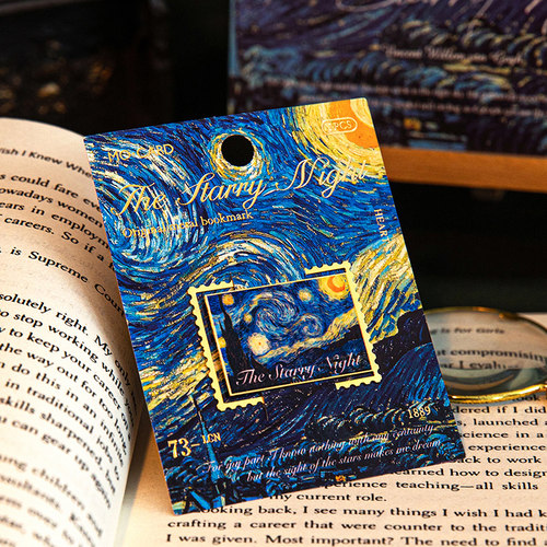 梵高莫奈油画金属书签