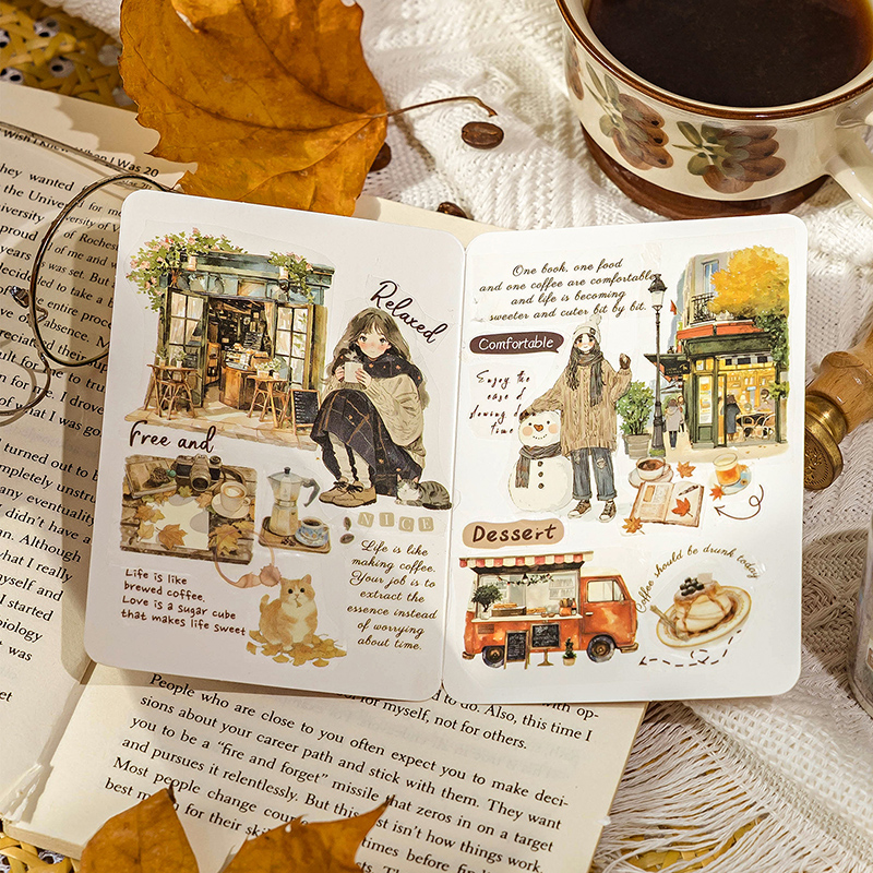 城市漫游pet手账胶带造景贴纸