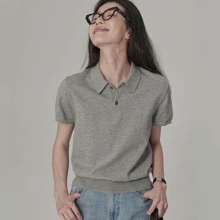 经典polo衫2.0 2026新款气质百搭复古针织短袖T恤 HAVERICE饭馆