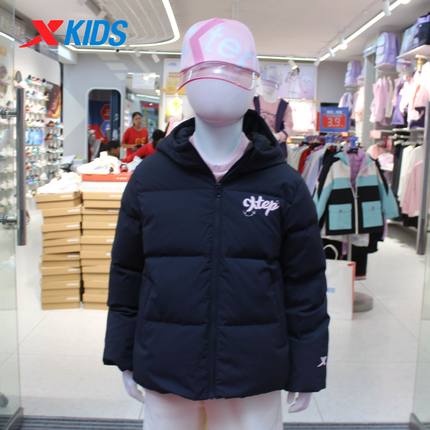 特步儿童2025冬季新款女大童宽松舒适保暖运动羽绒服675424194156