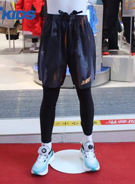 乔丹儿童2026春夏男大童运动裤2件套户外短款+打底裤TDBSPA262002