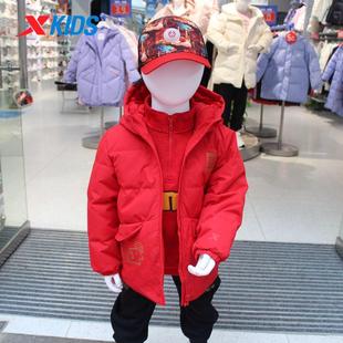 特步儿童羽绒服2025新春男小童龙翔九天羽绒保暖风衣675125193335