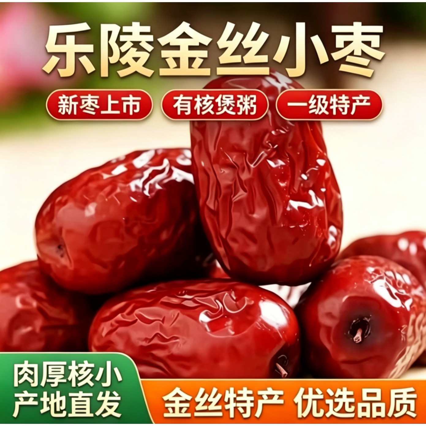 【新枣】乐陵金丝小枣1000g红枣熬汤煲粥有核金丝特产一级小枣