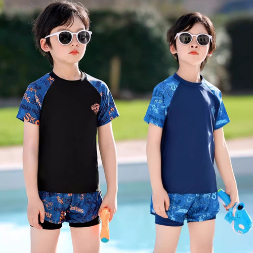 男童新款泳衣小学生分体速干专业