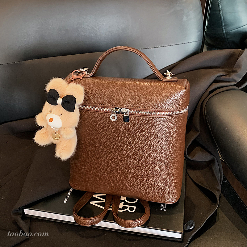 2025年韩版时尚潮流荔枝纹水桶包