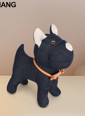 2025秋冬新款手工布艺狗狗公仔家居摆件生日礼物小清新萌宠玩偶