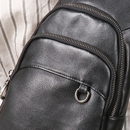 2025秋冬热款真皮胸腰包户外运动休闲牛皮单肩斜挎包头层牛皮