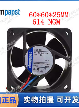 全新原装德国直流散热风扇TYP 614NGM 6025 24V 1.7W 6cm变频器