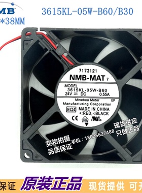 全新3615KL-05W-B60/B30 NMB风扇 92*92*38 24V 0.55A安川变频器