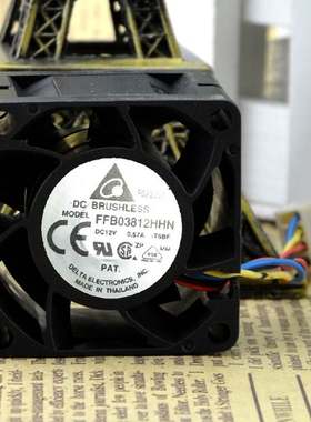 正品台达 FFB03812HHN 3828 12V 0.57A 3.8CM/厘米 PWM温控风扇