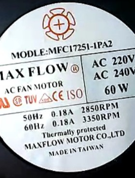 MAXFLOW弦峰电容式轴流风机 MFC17251-1PA2 超大风同规格没法比