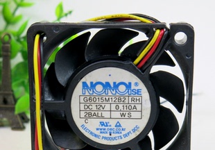 3线散热风扇 G6015M12B2 6cm 南韩NONO 6015 12V 0.110A