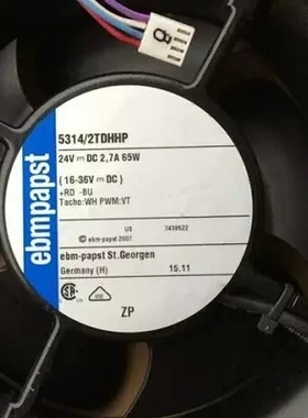 全新- 5314/2TDHHP 140X51MM 24VDC 2,7A 65W 风扇