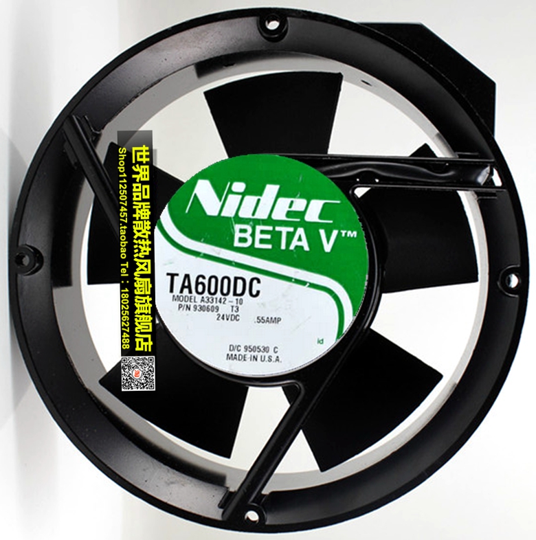 nidec TA600DC A33142-10 24V 0.55A 17CM 17050 变频器风扇